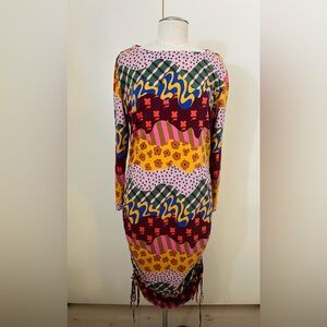 Target Multicolor Abstract Long Sleeve Dress